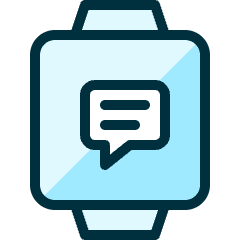 Smart Watch Square Text Icon from Ultimate Duotone Set