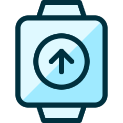 Smart Watch Square Upload Icon from Ultimate Duotone Set