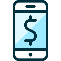 Phone Action Cash Icon from Ultimate Duotone Set