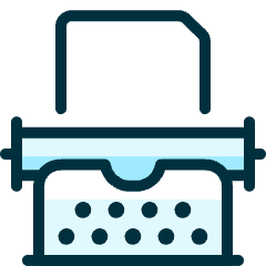 Content Typing Machine Icon from Ultimate Duotone Set
