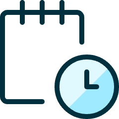 Notes Clock Icon from Ultimate Duotone Set