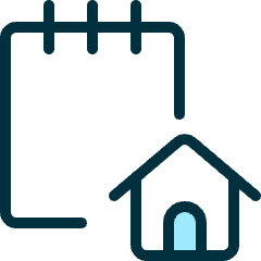 Notes Home Icon from Ultimate Duotone Set