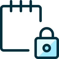 Notes Lock Icon from Ultimate Duotone Set