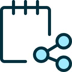 Notes Share Icon from Ultimate Duotone Set