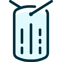 Army Dog Tag 1 Icon from Ultimate Duotone Set