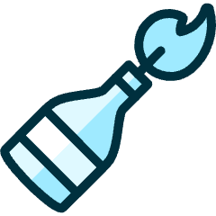 Bomb Fire Bottle Icon from Ultimate Duotone Set