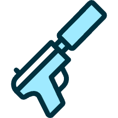 Gun Silent Icon from Ultimate Duotone Set