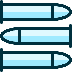 Modern Weapon Bullets Icon from Ultimate Duotone Set