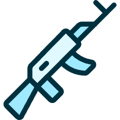Modern Weapon Machine Gun 1 Icon from Ultimate Duotone Set