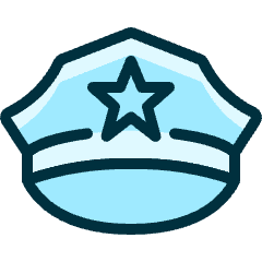 Police Hat 1 Icon from Ultimate Duotone Set