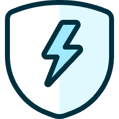 Protection Shield Bolt Icon from Ultimate Duotone Set
