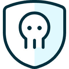Protection Shield Skull Icon from Ultimate Duotone Set