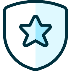 Protection Shield Star Icon from Ultimate Duotone Set