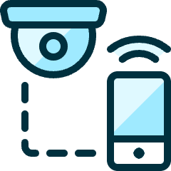 Surveillance Camera Smartphone Icon from Ultimate Duotone Set