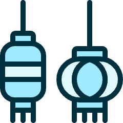 History Chinese Lantern 1 Icon from Ultimate Duotone Set