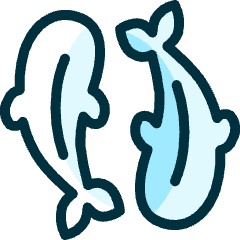 History Fish Icon from Ultimate Duotone Set