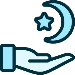 Religion Islam Hand Icon from Ultimate Duotone Set