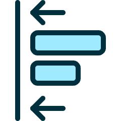 Align Left Move Icon from Ultimate Duotone Set