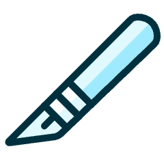 Design Tool Razor Cut Icon from Ultimate Duotone Set