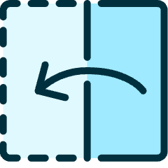 Flip Left Icon from Ultimate Duotone Set