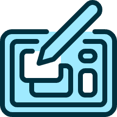 Graphic Tablet Draw 1 Icon from Ultimate Duotone Set