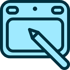 Graphic Tablet Intous Draw Icon from Ultimate Duotone Set