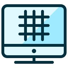 Grid Monitor Icon from Ultimate Duotone Set