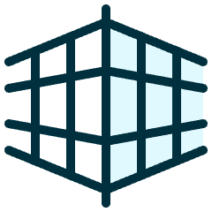 Grid Perspective Icon from Ultimate Duotone Set