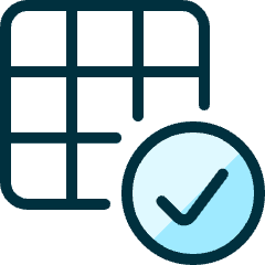 Layers Grid Check Icon from Ultimate Duotone Set