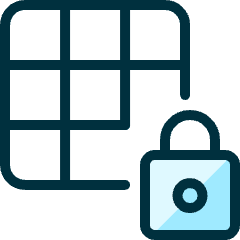 Layers Grid Lock Icon from Ultimate Duotone Set