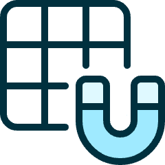 Layers Grid Magnet Icon from Ultimate Duotone Set