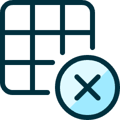 Layers Grid Remove Icon from Ultimate Duotone Set