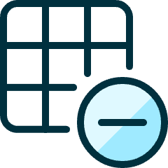 Layers Grid Subtract Icon from Ultimate Duotone Set