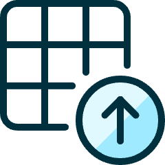Layers Grid Upload Icon from Ultimate Duotone Set