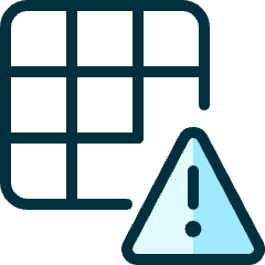 Layers Grid Warning Icon from Ultimate Duotone Set
