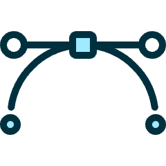 Vectors Path Flat Icon from Ultimate Duotone Set