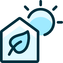 Eco House Sun Icon from Ultimate Duotone Set