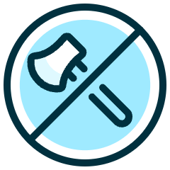 Deforestation Axe Forbidden Icon from Ultimate Duotone Set