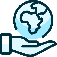 Ecology Globe Hand Icon from Ultimate Duotone Set