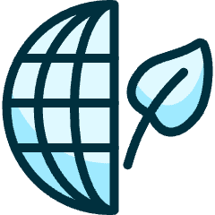 Ecology Globe Leaf Icon from Ultimate Duotone Set