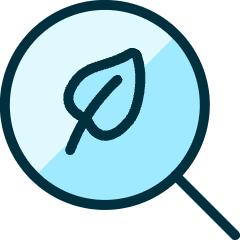 Ecology Leaf Search Icon from Ultimate Duotone Set