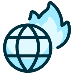 Global Warming Globe Fire Icon from Ultimate Duotone Set