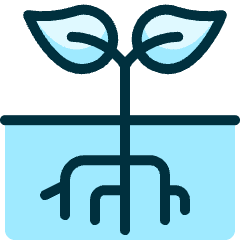 Organic Plant Root Icon from Ultimate Duotone Set
