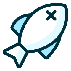 Pollution Fish Icon from Ultimate Duotone Set