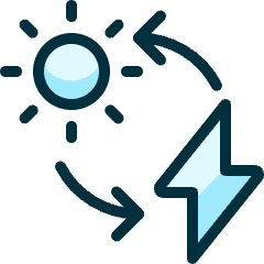 Renewable Energy Solar Power Icon from Ultimate Duotone Set