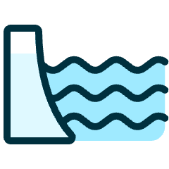 Renewable Energy Water Dam Icon from Ultimate Duotone Set
