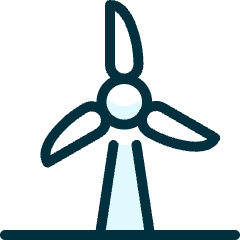 Renewable Energy Wind Turbine 2 Icon from Ultimate Duotone Set