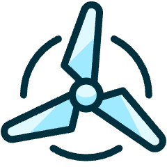 Renewable Energy Wind Turbine Icon from Ultimate Duotone Set