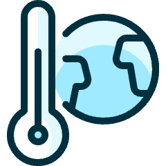 Global Warming High Temperature Icon from Ultimate Duotone Set
