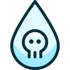 Pollution Drop Skull Icon from Ultimate Duotone Set
